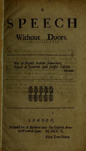 Tapa de A speech without doors