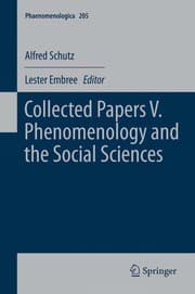 Tapa de Collected Papers V. Phenomenology and the Social Sciences