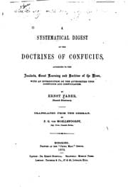 Tapa de A Systematical Digest of the Doctrines of Confucius: According to the ..