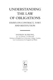 Tapa de Understanding the Law of Obligations
