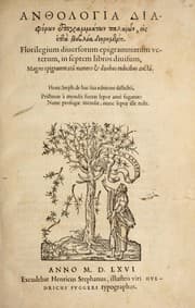 Tapa de Anthologia diaphoron epigrammaton palaion