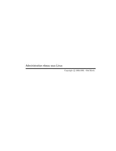 Tapa de Administration re seau sous Linux