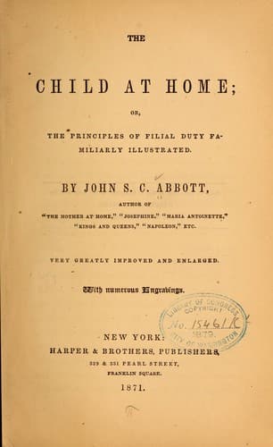 Tapa de The child at home