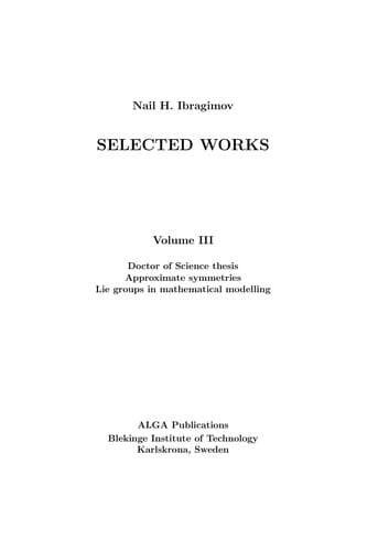 Tapa de Selected works