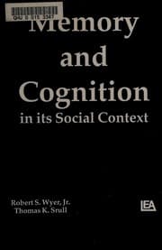 Tapa de Memory and cognition in its social context