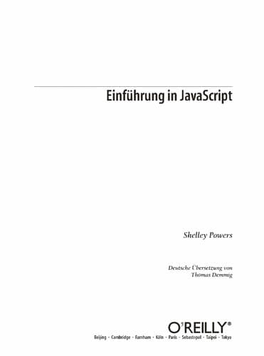 Tapa de Einführung in JavaScript