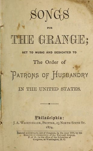 Tapa de Songs for the Grange