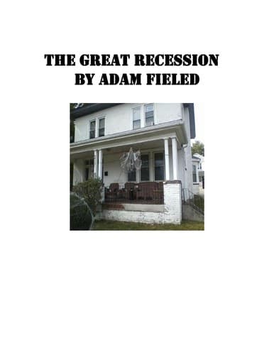 Tapa de The Great Recession (e-book/draft)