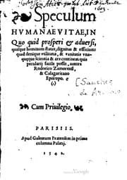 Tapa de Speculum vitae humanae