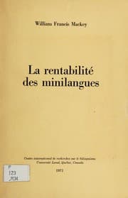 Tapa de La rentabilité des minilangues