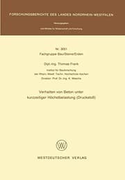 Tapa de Verhalten von Beton unter kurzzeitiger Höchstbelastung