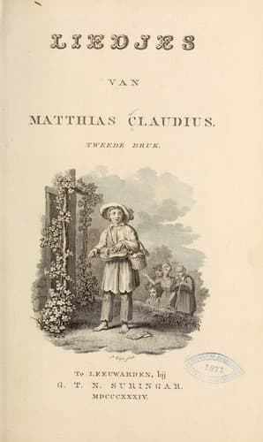 Tapa de Liedjes van Matthias Claudius