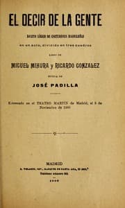 Tapa de El decir de la gente