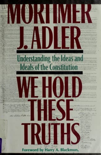 Tapa de We hold these truths