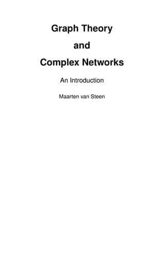 Tapa de Graph theory and complex networks