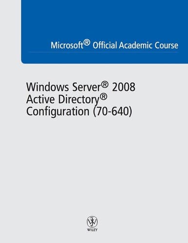 Tapa de Exam 70-640 Windows Server 2008 Active Directory Configuration