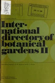 Tapa de International directory of botanical gardens
