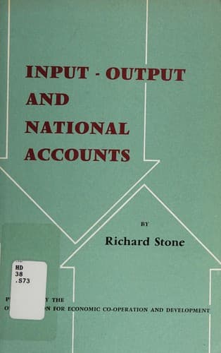 Tapa de Input-output and national accounts