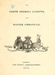 Tapa de The North Georgia gazette, and winter chronicle