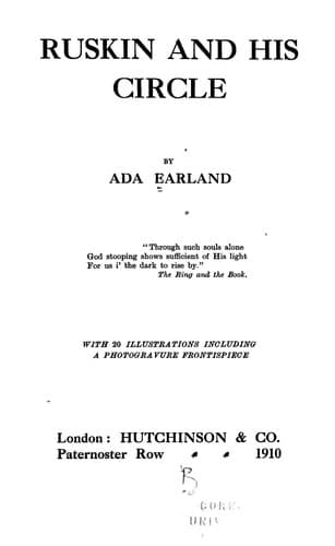 Tapa de Ruskin and his circle