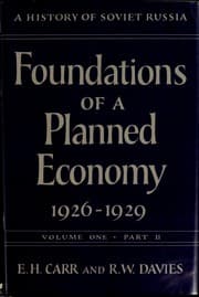 Tapa de Foundations of a Planned Economy, 1926-1929. Volume 1