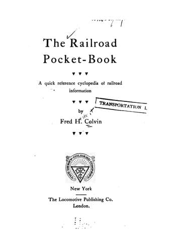 Tapa de The railroad pocket-book
