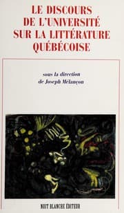 Tapa de Le discours de l'université sur la littérature québécoise