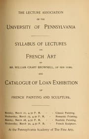 Tapa de Syllabus of lectures on French art