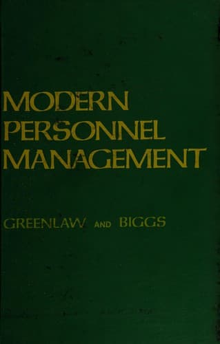 Tapa de Modern personnel management