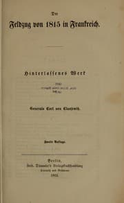 Tapa de Der feldzug von 1815 in Frankreich