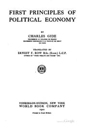 Tapa de First principles of political economy