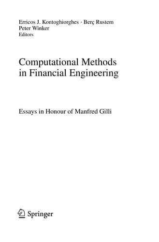 Tapa de Computational methods in financial engineering