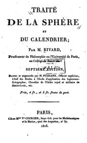 Tapa de Traité de la sphère et du calendrier