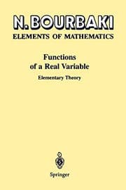 Tapa de Elements of Mathematics Functions of a Real Variable