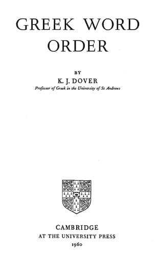 Tapa de Greek word order
