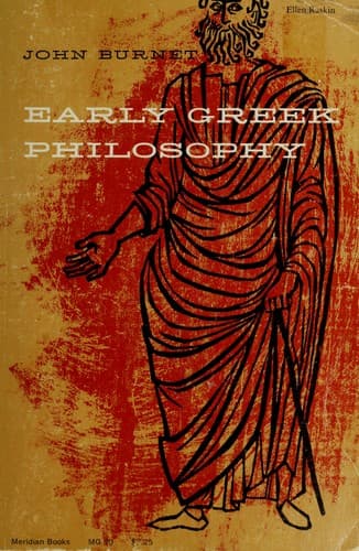 Tapa de Early Greek philosophy.