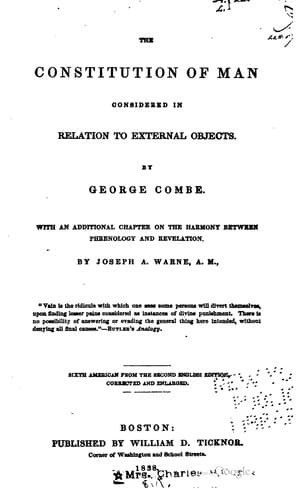 Tapa de The constitution of man considered in relation to external objects.