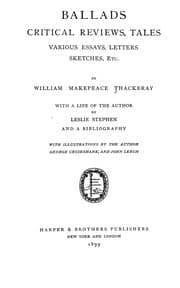 Tapa de Ballads, critical reviews, tales, various essays, letters, sketches, etc