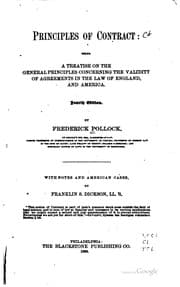 Tapa de Principles of contract