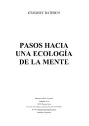 Tapa de Pasos Hacia Una Ecologia de La Mente