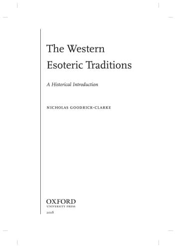 Tapa de The western esoteric traditions