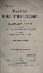 Tapa de Favole, novelle, lettere e descrizioni
