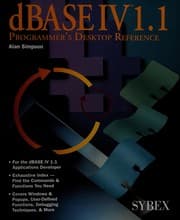 Tapa de dBASE IV 1.1 programmer's desktop reference