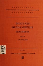 Tapa de Diogensis Oenoandensis Fragmenta