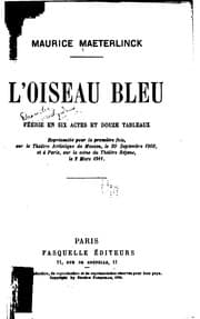 Tapa de L' oiseau bleu: féerie en six actes et douze tableaux ..