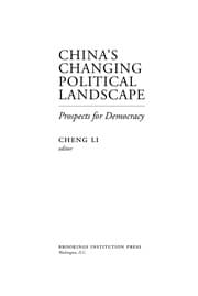 Tapa de China's Changing Political Landscape