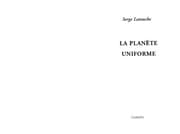 Tapa de La Planète uniforme