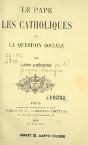 Tapa de Le pape, les catholiques et la question sociale