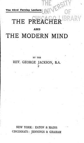 Tapa de The preacher and the modern mind