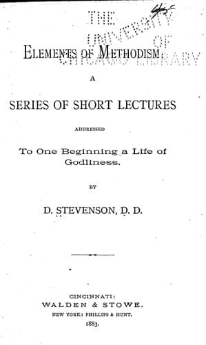 Tapa de Elements of Methodism